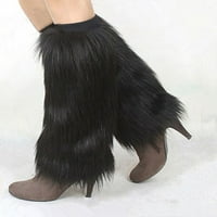 Топла мода Fau Fur Solid Color Long Long Warmers Boot Togs for Winter Women