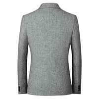 Jinda Men's Slim Fit Blazer Dest Sport Coat Бизнес ежедневни единични гърди джобни джобни джобни костюм на яка отделно сиво 36