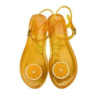 Дамски сандали Женски обувки Производител прозрачни жели обувки Жени плоски чехли летни чехли плажни желе сандали за жени A 7.5