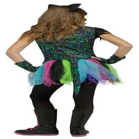 Забавни костюми света дъга котка момиче Хелоуин фантазия рокля костюм за дете, м