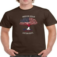 Американски отгледани лаотийски корени тениска мъже -smartprints дизайни, мъжки xx-голям