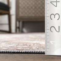 традиционен килим за машинно пране, 7 '3 9', ръжда