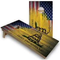 Skip's Garage GADSDEN & USA Flag Cornhole Board Set