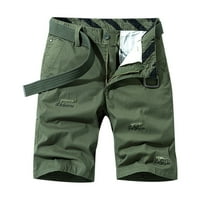 Ausyst Cargo Shorts Панталони за мъже Лято на открито модна джобна цип бутони Солидно време за свободно време Инструменти за къси