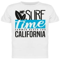 Surf Time Time California тениска мъже -Маг от Shutterstock, мъжки X-голям