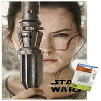 Междузвездни войни: The Force Awakens - Плакат за портрет на Рей Портрет с бутални щифтове, 14.725 22.375