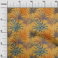 OneOone Polyester Spande Yellow Fabric Tropical Leaf с текстурни занаятчийски проекти декор тъкан отпечатано от двора