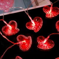 Verpetridure Heart Decor Decator Decator String светлини, LED струнни светлини, за Великден, парти, рожден ден, сватба, Ден на