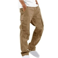Мъжки ежедневни товарни панталони Твърди разхлабени туристически панталони с много джоба тренировка за джогинг панталони улични