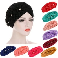 Anvazise три цветни стикери дизайн тюрбан шапка еластична хиджаб капачка за косопад капак за шапки светло лилаво