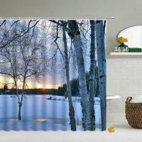 Горски водопад пейзаж душ завеси пейзаж 3d завеса за баня водоустойчив с куки декорация печат миещ екран