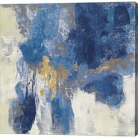 Great Art сега Sparkle Резюме II Синьо от Силвия Василева, платно за стена изкуство, 24W 24h