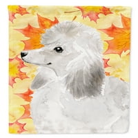 Carolines Treasures BB9526GF White Standard Poodle Fall Flag Garden Size Малък, многоцветен