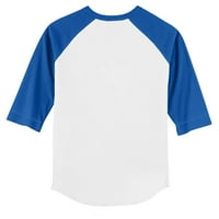Младежки мъничко бяло Royal Royal Toronto Blue Jays Gumball Machine 3 4-ръкав тениска Raglan