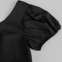 Готически рокли Fatuov за жени със солидна цветна папийонка черна рокля l