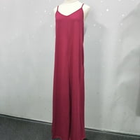 Женски твърд цвят свободен джоб дълъг пола рокля от рокля суспендер пола женска рокля bu m
