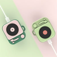 Naierhg карикатура преносим силиконов Bluetooth съвместими слушалки Защитни калъфи за AirPods, зелено