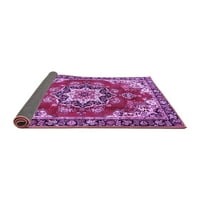 Ahgly Company Indoor Square Medallion Purple Traditional Area Rugs, 5 'квадрат