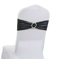 Xinqinghao Holiday Party Декоративен стол Покритие на гърба на цветя еластична превръзка за пайети за пайети G Bandage G