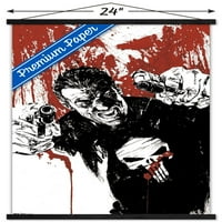 Marvel Comics - The Punisher - Плакат за стена на пистолетите с дървена магнитна рамка, 22.375 34
