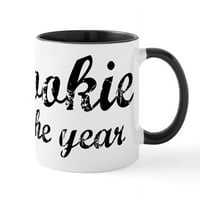 CAFEPRESS - Новобранец на годината халба - чаша за керамична чаша на Oz - чаша за новост кафе