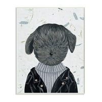 Ступел индустрии хипстър куче яке пудел Смешно животните живопис стена плакет от Мелиса Уанг, 10 15