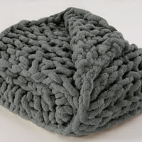 Модерни нишки ръчно плетени Chenille Chunky Knit Throw, 50 60