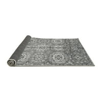 Ahgly Company Indoor Rectangle Abstract Grey Modern Area Rugs, 2 '5'