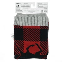 Живи живот червено и черно карирана Куче пуловер, ХХ-малък