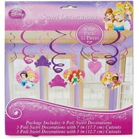 Американски поздрави Disney Princess Hanging Multi-Color Party Streamers, Count