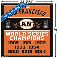 Сан Франциско Джайънтс-шампионски стенен плакат с щифтове, 22.375 34