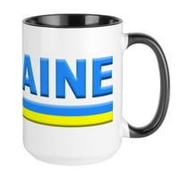 Cafepress - Pro Ukraine Pride Украински флаг ??????? Халби - унция керамична голяма халба