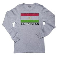 Флаг на Таджикистан - Сива тениска на специална винтидж издание за момиче