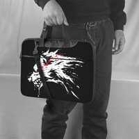Карикатура Абстрактна чанта за лаптоп с модели на вълк, бизнес ежедневна трайна раница за лаптоп
