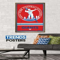 Нюйоркските Giants - Retro Logo Wall Poster, 22.375 34