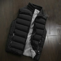 Howd Men Vest палто водоустойчиво подплатена дебела стойка яка Зимна жилетка за ежедневно износване