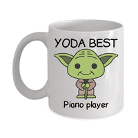 Yoda Best Piano Player Profession Mug - Новост подаръчни чаши за подарък за рожден ден, годишнина, валентинки, специален повод,