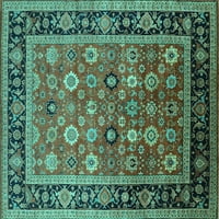 Ahgly Company вътрешен правоъгълник Ориентал тюркоазено синьо килими, 2 '4'