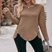 Жени отгоре пуловер пуловер памучен дама пуловер с дълъг ръкав дама горна есен ежедневен пуловер Топ шезлон