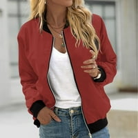 Jyeity epic го търси отпечатано джобно палто с цин джин якета за жени модни червени размери s