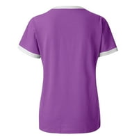Жени ежедневни плюс размер флорална риза за печат Разхлабена блуза с къси ръкав върхове Технически ризи жени туники за жени Лято
