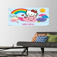 Хелоу Кити-облаци стена плакат с пуш щифтове, 22.375 34