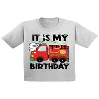 Неудобни стилове Моята пета тениска за рожден ден тениска огнестрелна риза по пожарникар пожарникаж