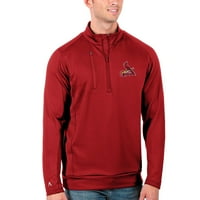 Мъжки Antigua Red St. Louis Cardinals Big & Tall Generation Quarter-цип пуловер яке