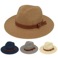 Рутия Панама шапка слама тъка сгъваеми мъже жени анти слънчеви водоустойчиви капачки за пътуване за плаж