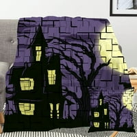 Хелоуин одеяло с калъф за възглавници ,, винтидж скелет магически одея за дъска за спалня за домашно общежитие Хелоуин декор,147,52x59
