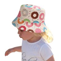 Mackneog Kids Hats Caps Kids Baby Girls Boy Thddler Outdoor Cartoon Ptrys Double Sideed Bucket Sun Fisherman Hat Cap Protection