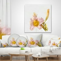 Дизайнарт акварел лилия с цветни пръски - флорална възглавница за хвърляне-16х16