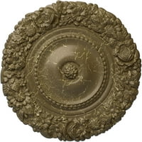 Екена Милуърк 21 од 2 П Марсилия таван медальон, ръчно рисуван Мисисипи кален пращене