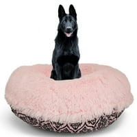Беси и Барни подпис балон дъвка Версай розов лукс допълнително плюшена кожа кравайче домашен любимец куче легло